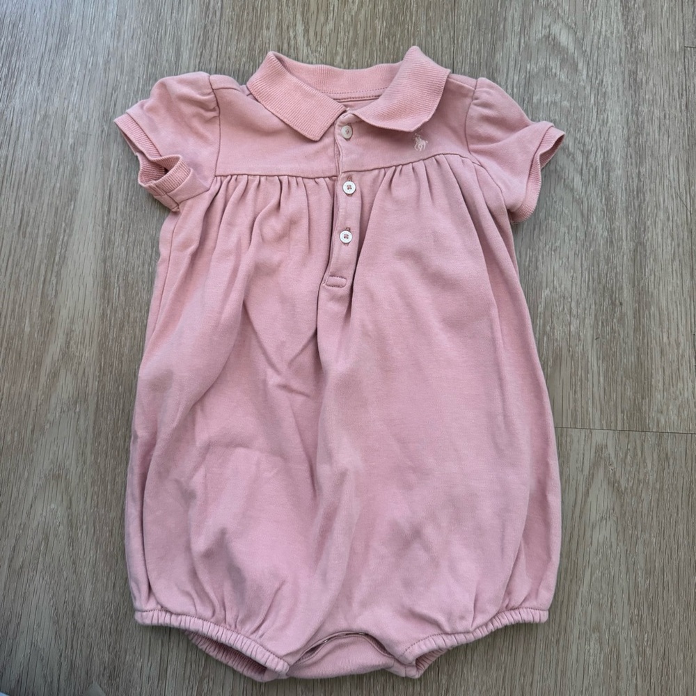 Ralph Lauren Dusty Pink Baby Romper